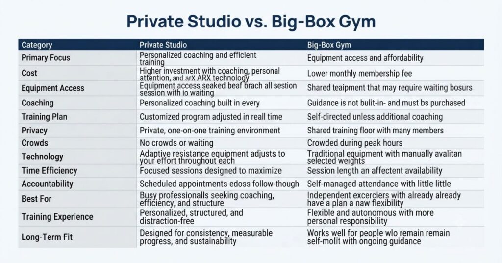 Comparison table
